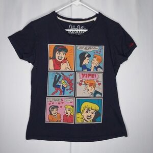 Archie‎ Status Quo T-Shirt Women XL Jr Blk Multicolor Comic Graphic Short Sleeve